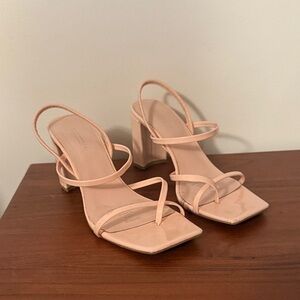 Divided Light Pink Strappy Heels